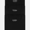 Topwear>JIL SANDER pack 3 t-shirt in cotone organico Nero