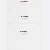 Topwear>JIL SANDER pack 3 t-shirt in cotone organico Bianco