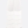 Pantaloni>ROISIN PIERCE pantalone a gamba ampia in cotone e organza Bianco
