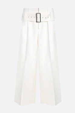 Pantaloni>10 CORSO COMO pantalone a gamba ampia in drill Bianco