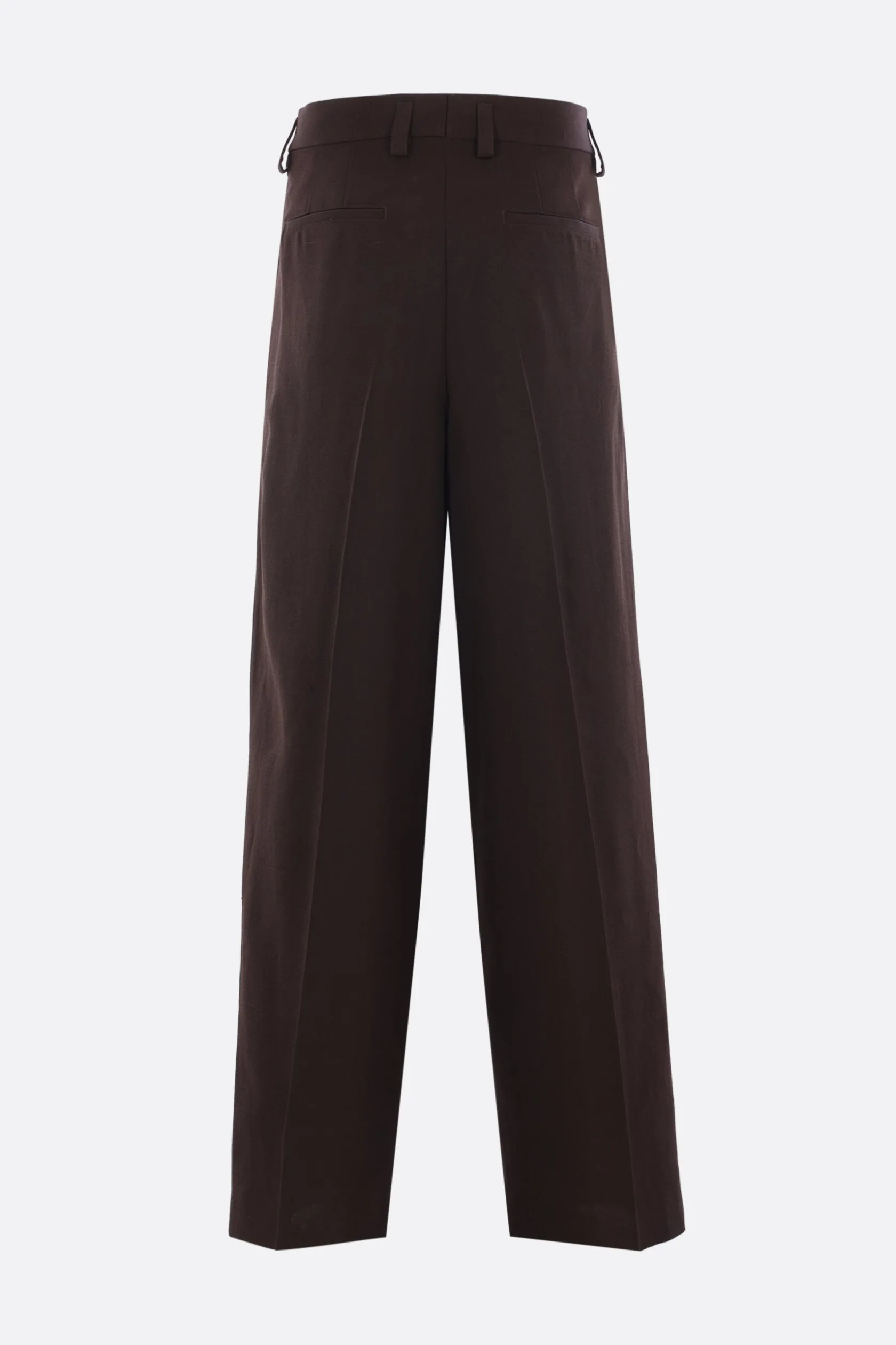 Pantaloni>JIL SANDER pantalone a gamba ampia in misto seta Marrone