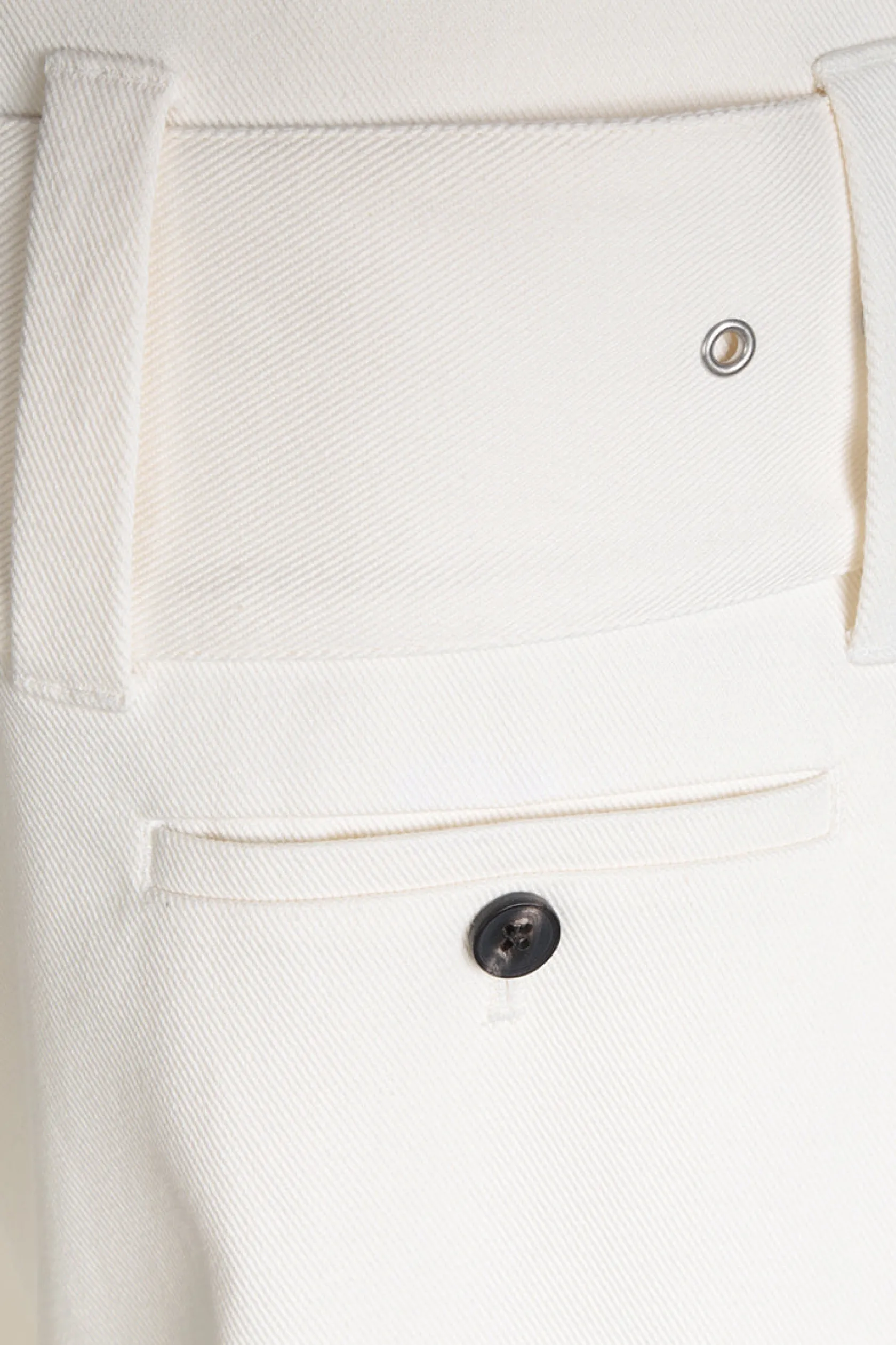 Pantaloni>10 CORSO COMO pantalone a gamba ampia in drill Bianco