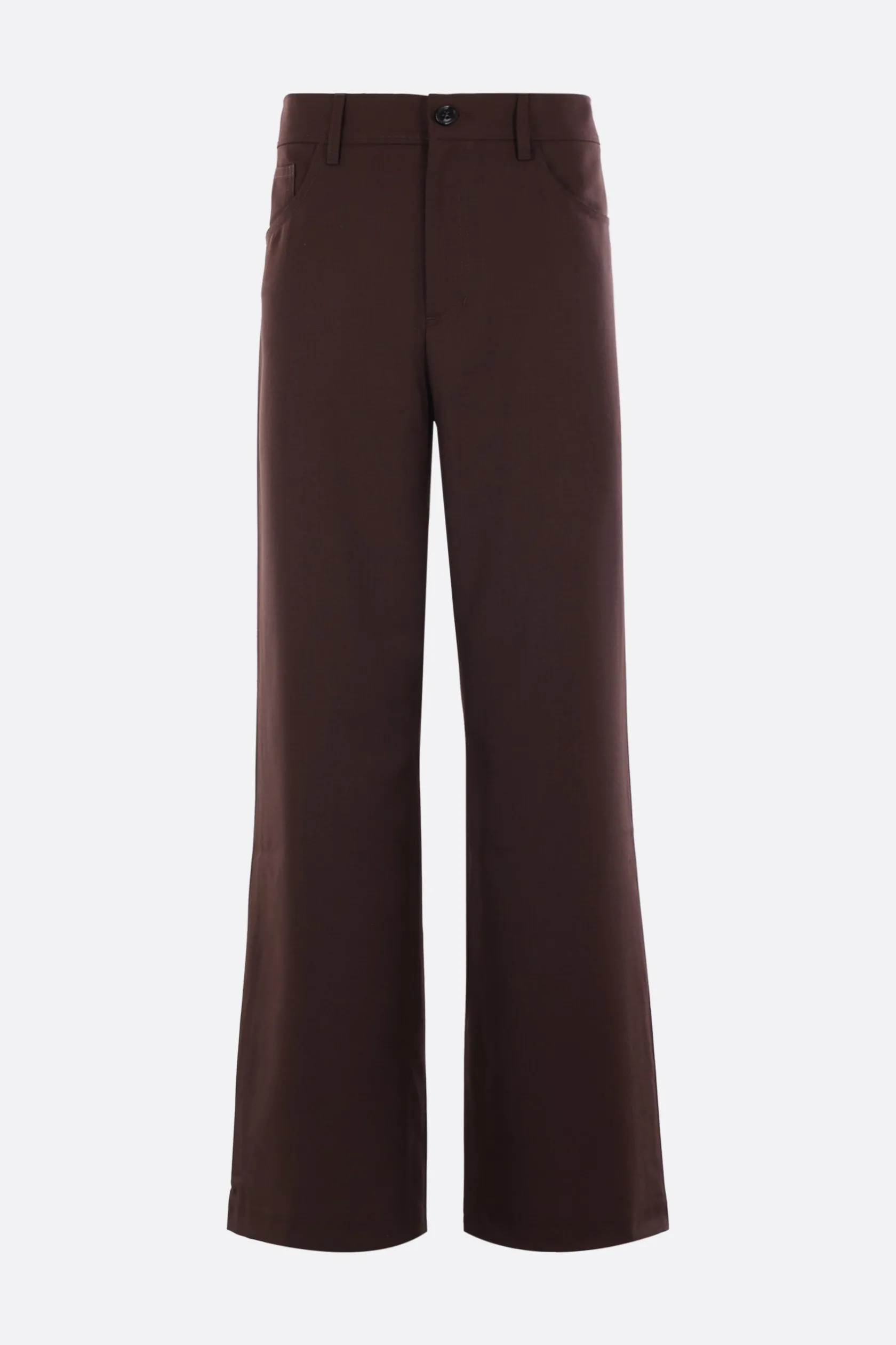 Pantaloni>SÉFR pantalone a gamba ampia Jiro in twill Marrone