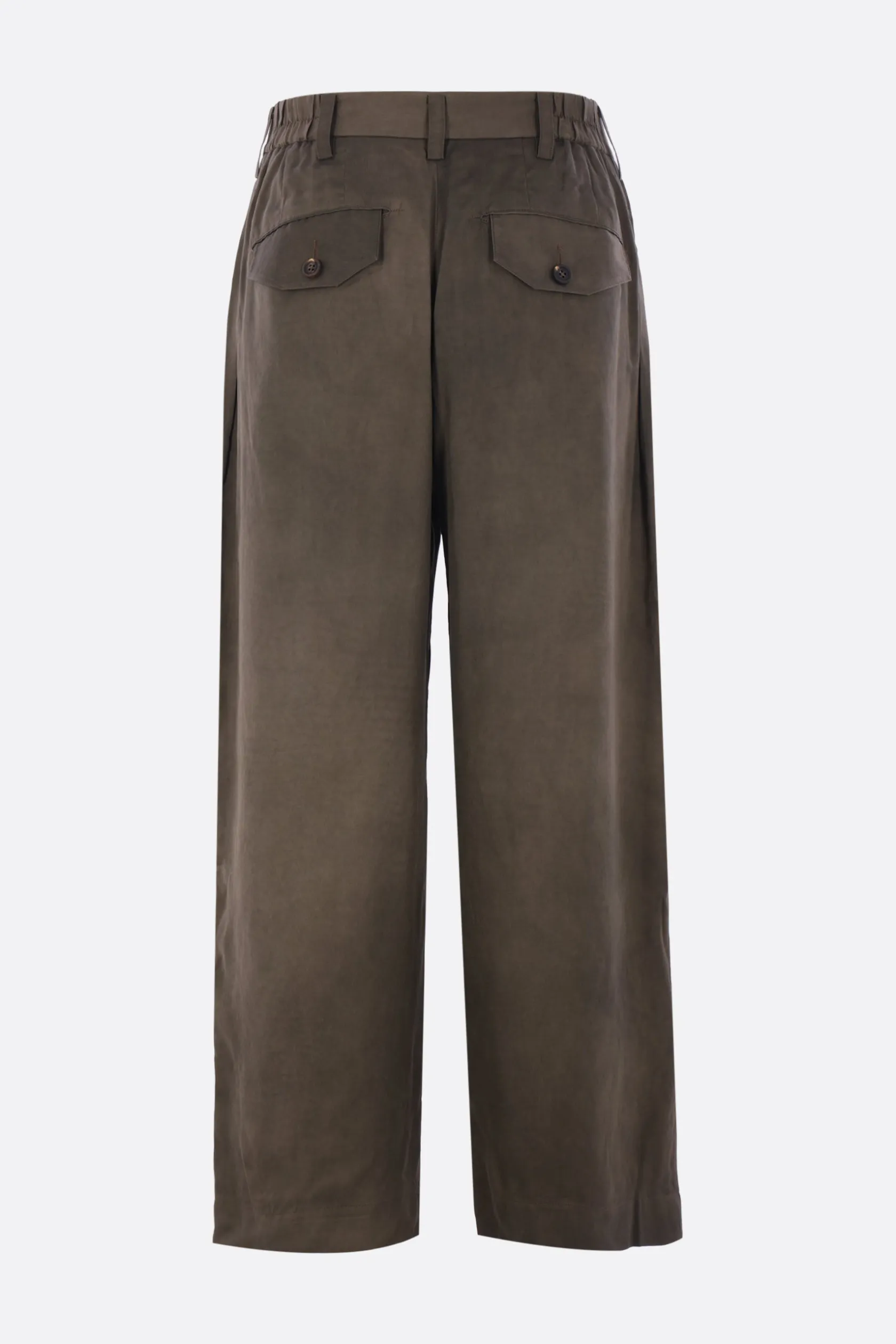 Pantaloni>ZIGGY CHEN pantalone a gamba dritta in misto seta Grigio