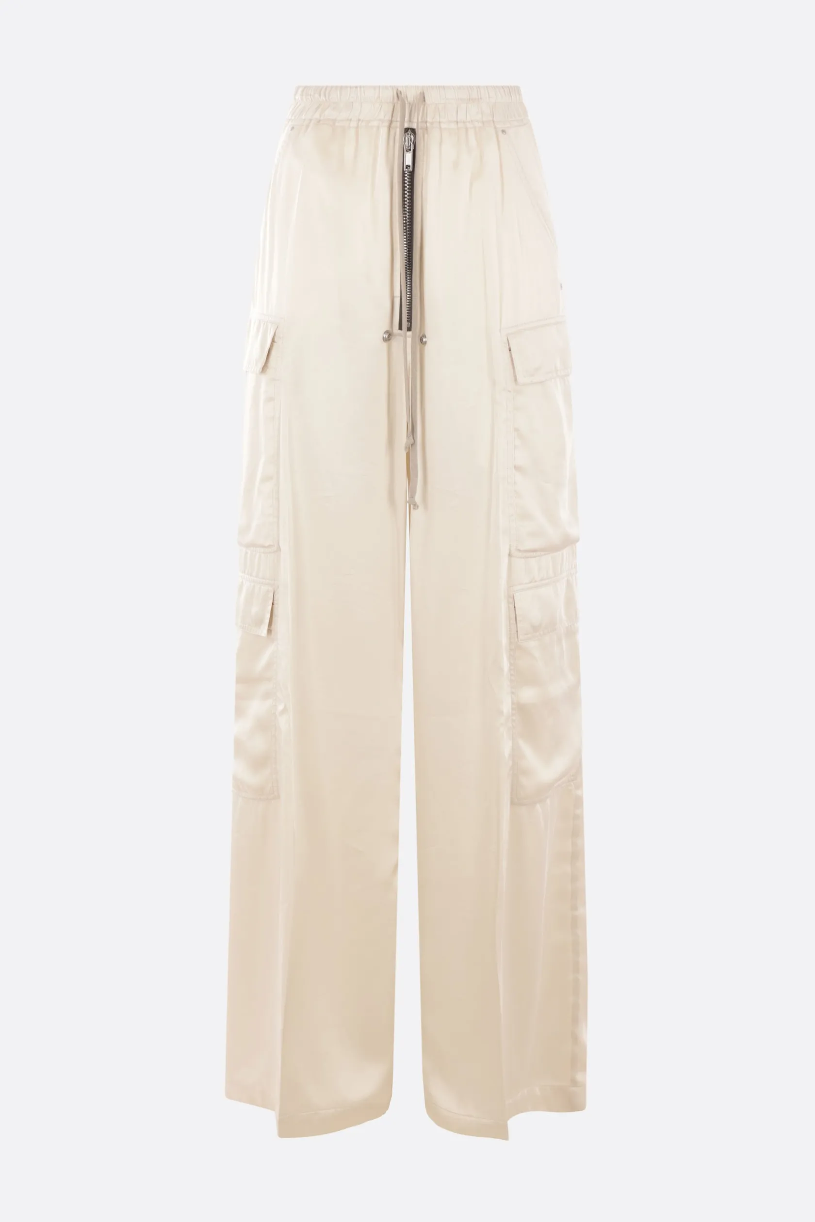 Pantaloni>RICK OWENS pantalone cargo Belas in raso Bianco