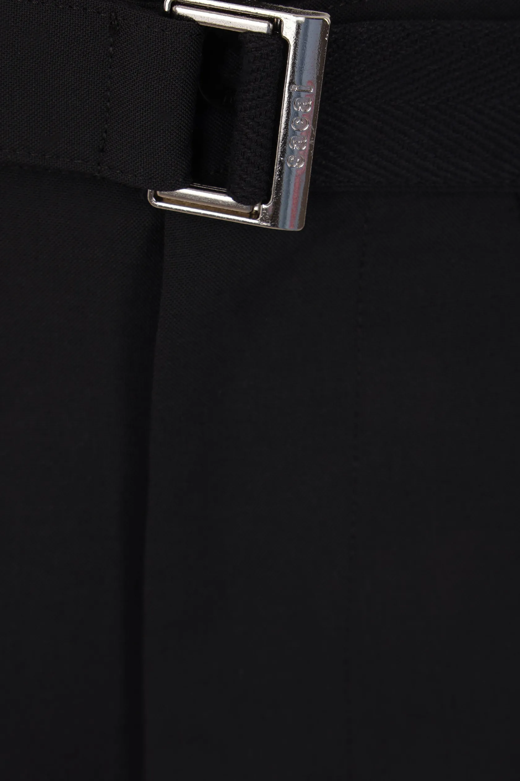 Pantaloni>SACAI pantalone cargo in misto lana con cintura Nero