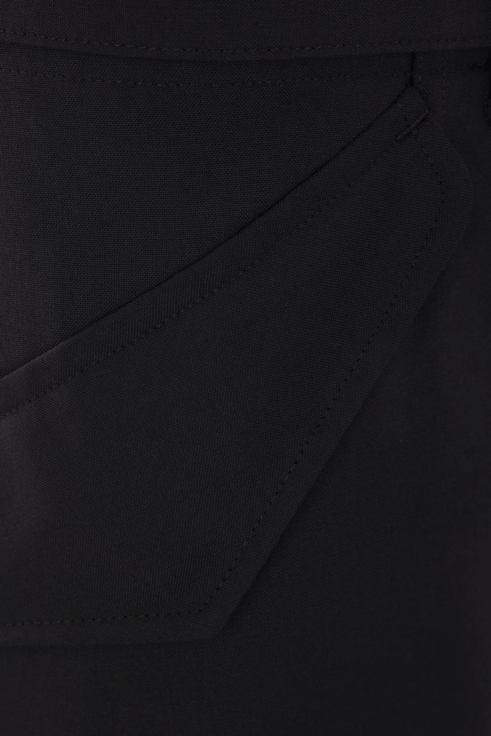Pantaloni>SACAI pantalone cargo in misto lana con cintura Nero