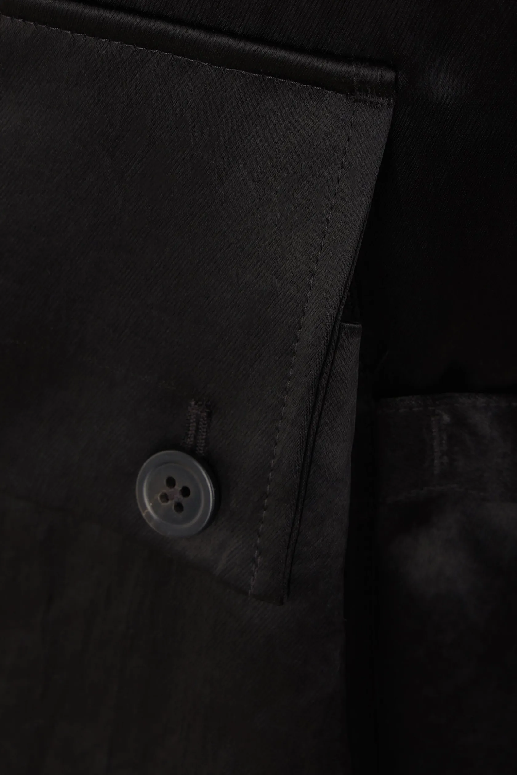 Pantaloni>ANN DEMEULEMEESTER pantalone cargo in raso Nero