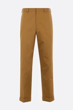 Pantaloni>J.PRESS pantalone chino in gabardine con risvolti Neutro