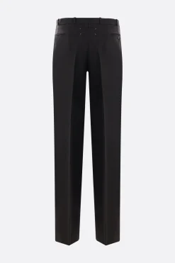 Pantaloni>MAISON MARGIELA pantalone con pinces in lana mohair Nero