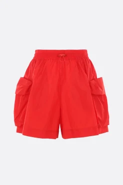 Pantaloni>SIMONE ROCHA pantalone corto cargo in nylon Rosso