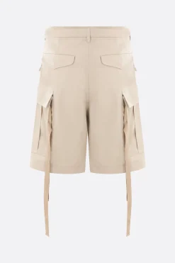 Pantaloni>SACAI pantalone corto cargo in twill con cintura Neutro