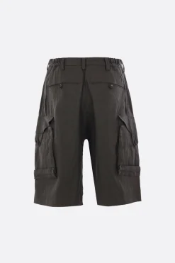 Pantaloni>ZIGGY CHEN pantalone corto cargo in misto canapa Grigio