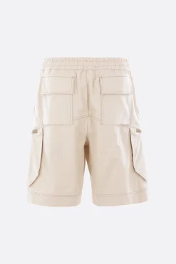Pantaloni>MONCLER GRENOBLE pantalone corto cargo in drill di cotone Neutro
