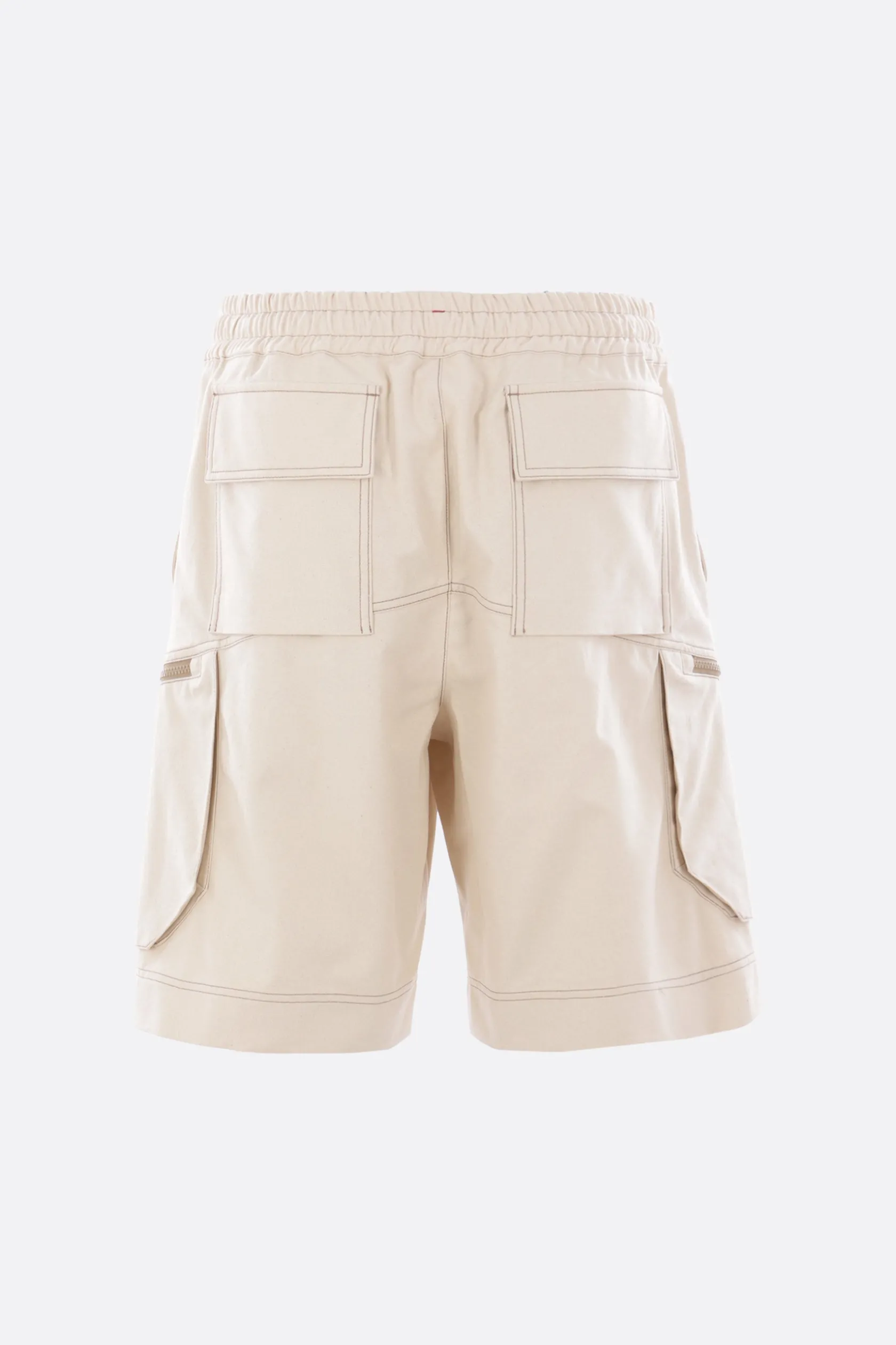 Pantaloni>MONCLER GRENOBLE pantalone corto cargo in drill di cotone Neutro