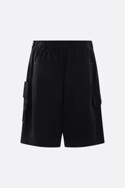 Pantaloni>Y-3 pantalone corto cargo in twill Nero