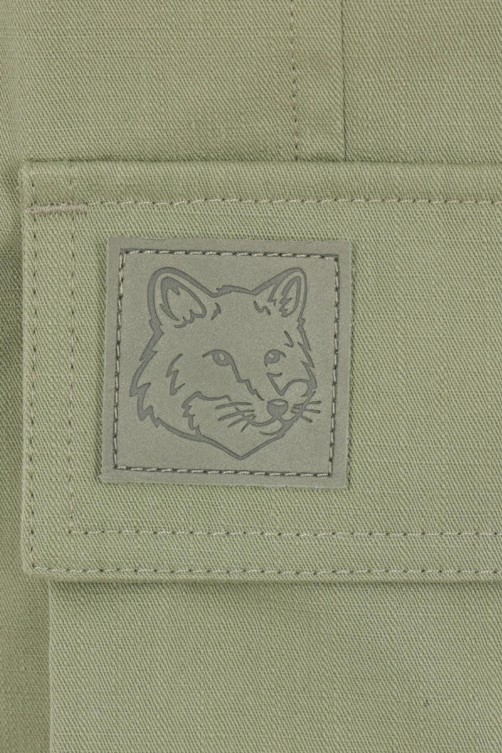 Pantaloni>MAISON KITSUNÉ pantalone corto cargo in denim con cintura Verde