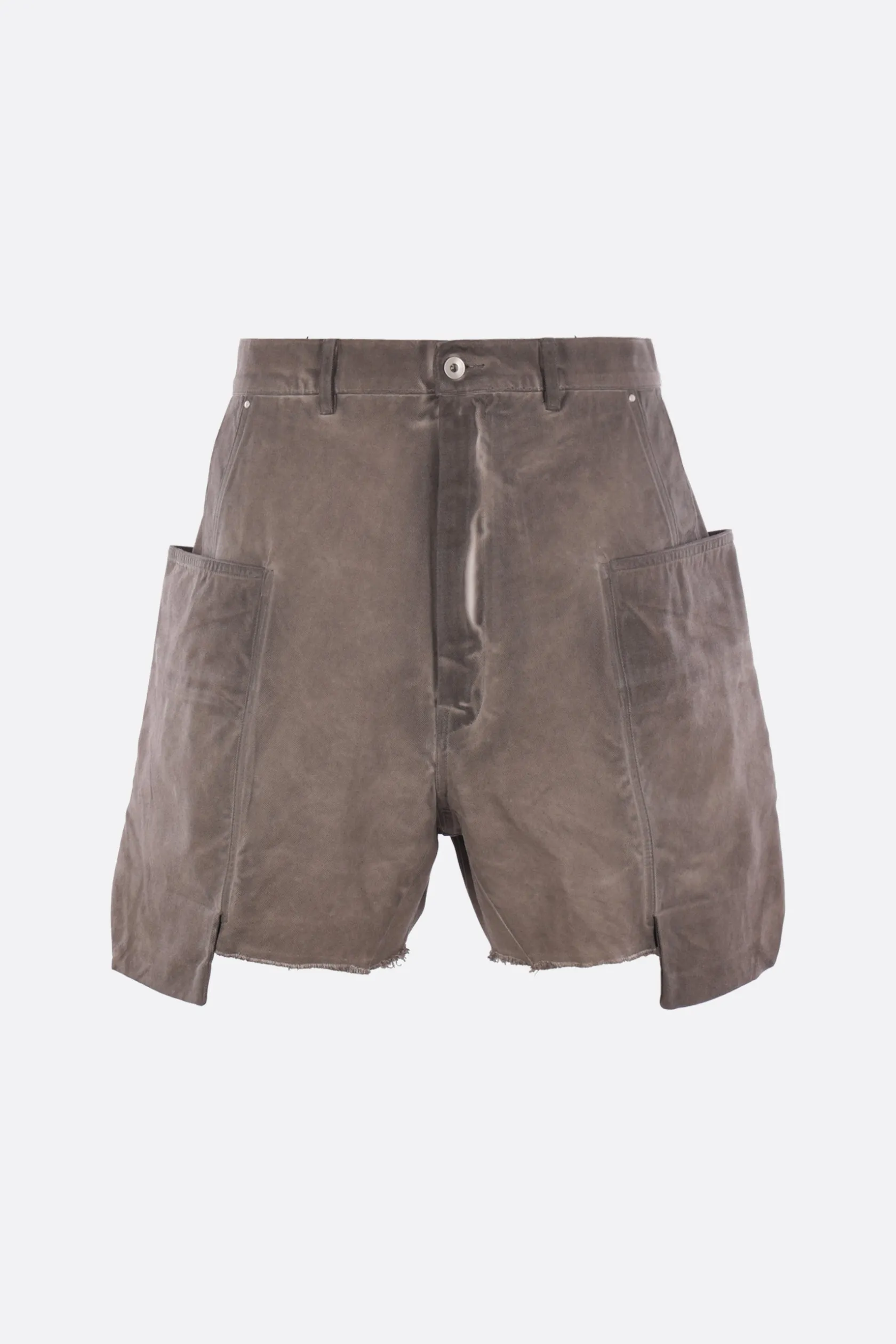 Pantaloni>RICK OWENS DRKSHDW pantalone corto cargo Stefan in canvas Grigio