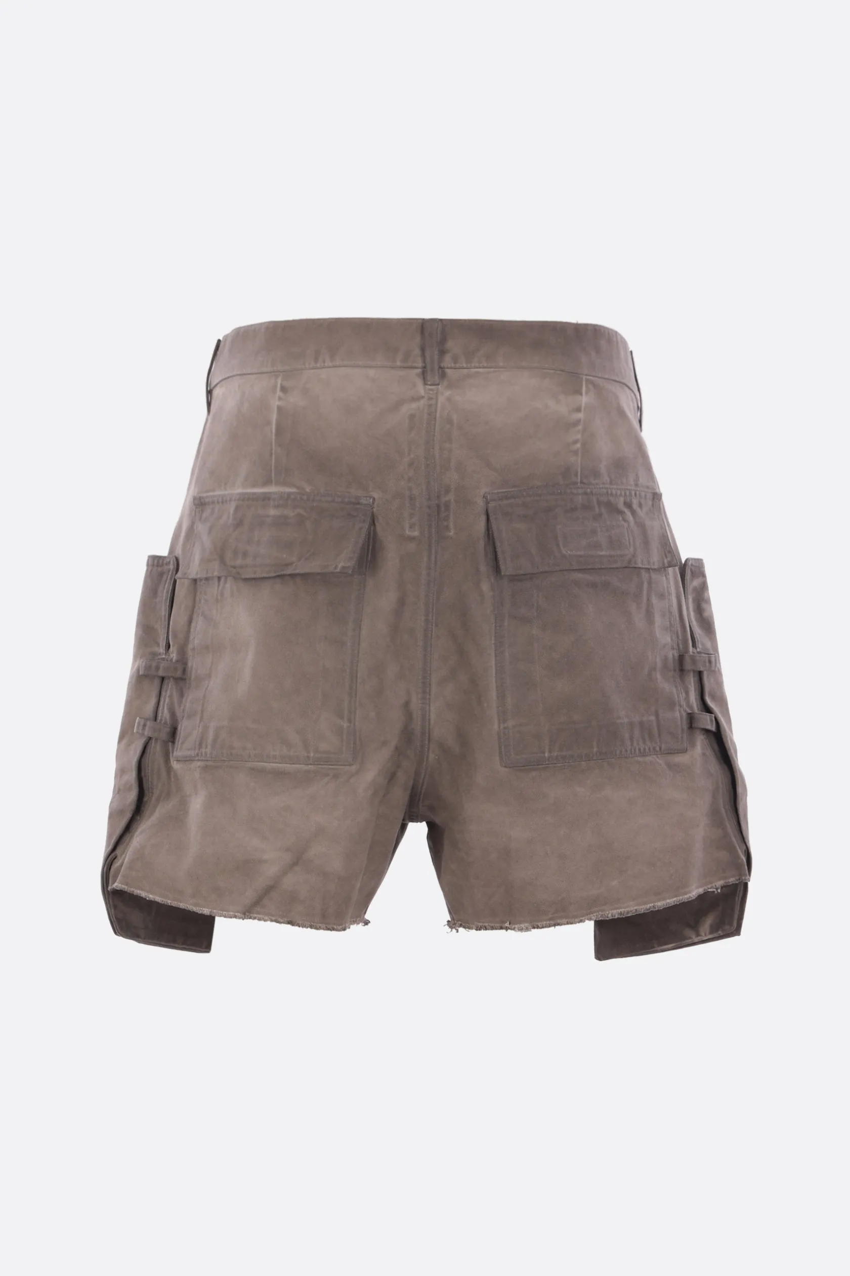 Pantaloni>RICK OWENS DRKSHDW pantalone corto cargo Stefan in canvas Grigio