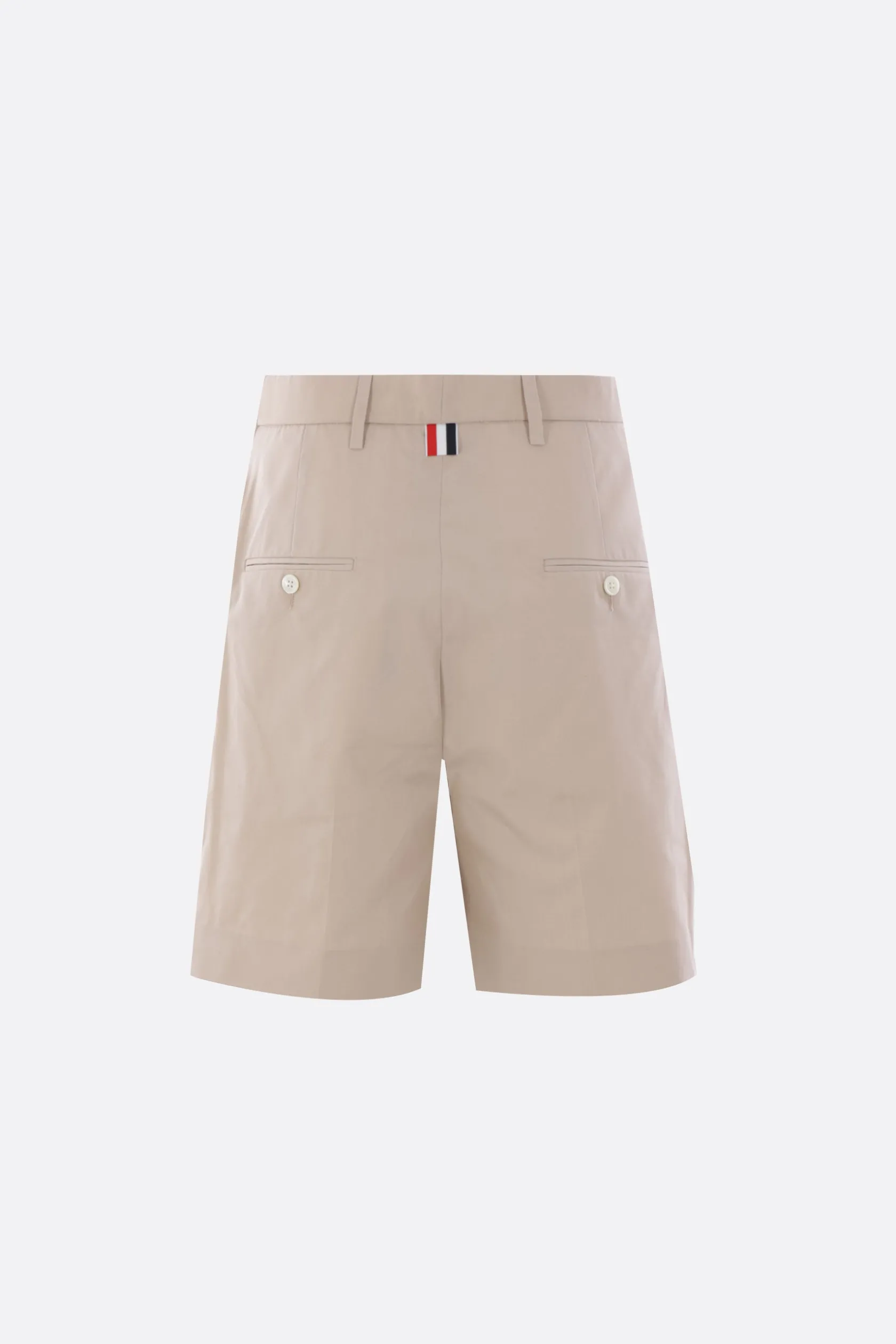 Pantaloni>THOM BROWNE pantalone corto con pinces in cotone tecnico Marrone