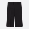 Pantaloni>MM6 pantalone corto destrutturato in lana Nero