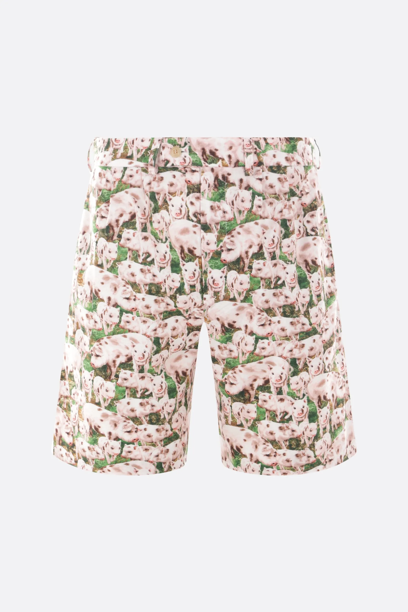 Pantaloni>BLESS pantalone corto in cotone stampa Pigs Rosa