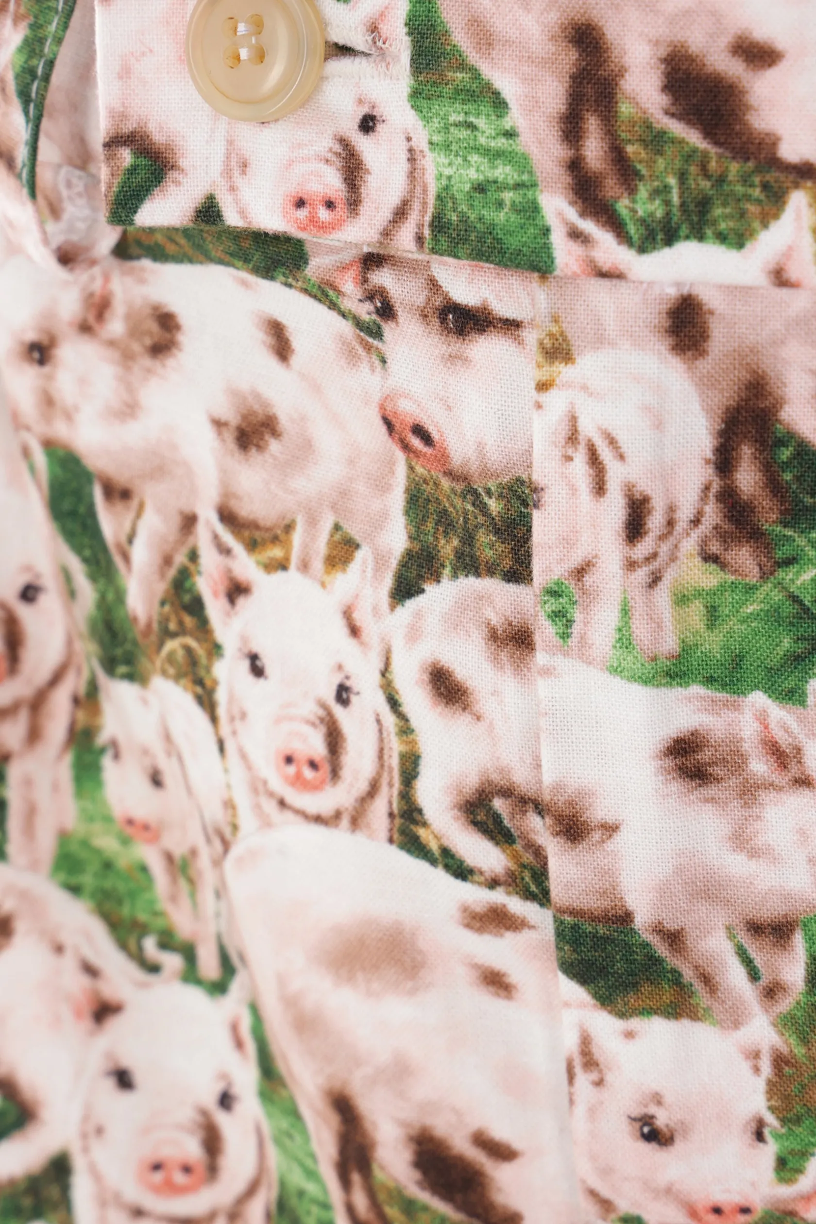 Pantaloni>BLESS pantalone corto in cotone stampa Pigs Rosa