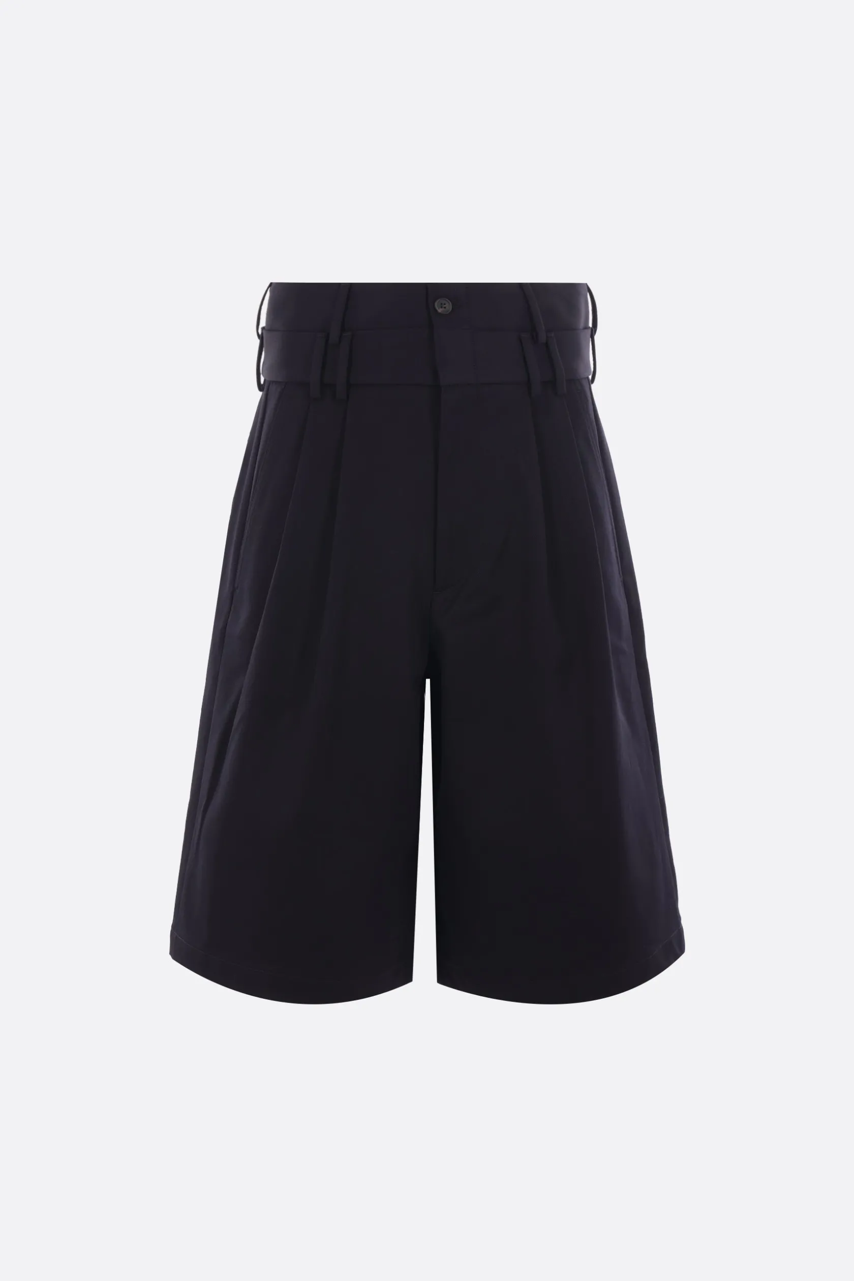 Pantaloni>NAMACHEKO pantalone corto in drill con doppia vita Blu