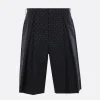 Pantaloni>COMME DES GARÇONS HOMME PLUS pantalone corto in lana a pois Nero