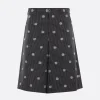 Pantaloni>COMME DES GARÇONS HOMME PLUS pantalone corto in lana e cotone check Nero