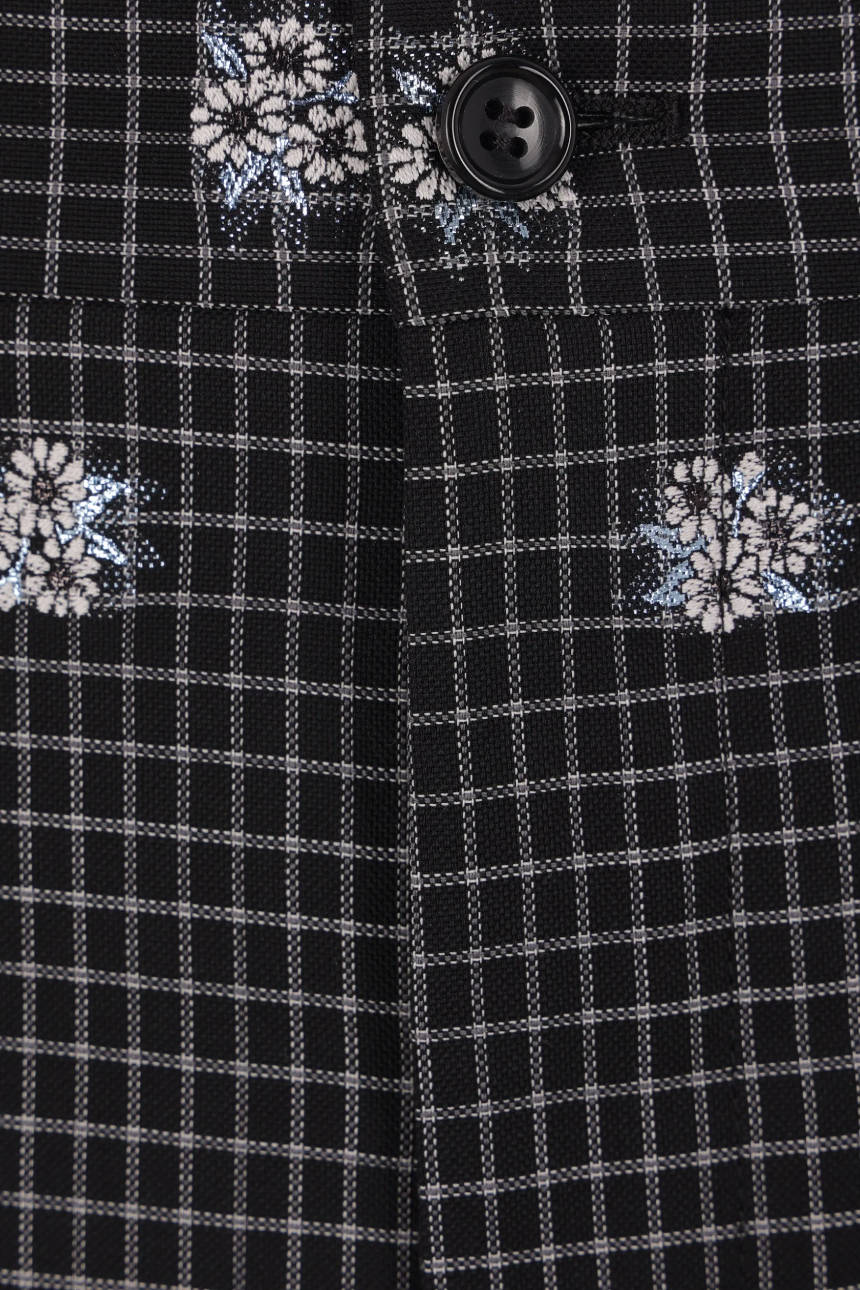 Pantaloni>COMME DES GARÇONS HOMME PLUS pantalone corto in lana e cotone check Nero