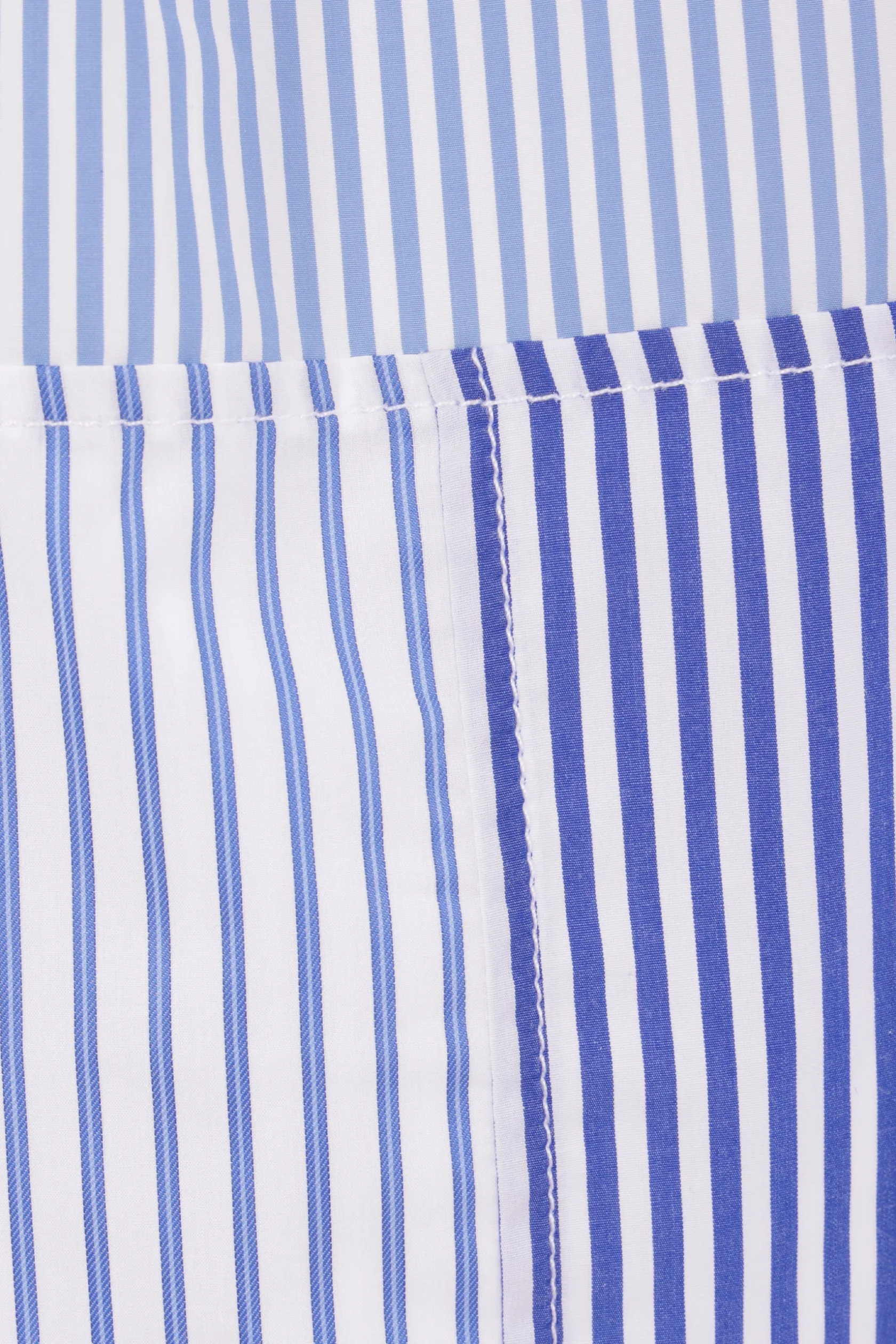 Pantaloni>COMME DES GARÇONS SHIRT pantalone corto in popeline a righe Bianco