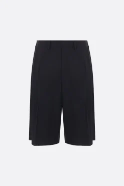 Pantaloni>MM6 pantalone corto in tela e jersey Nero