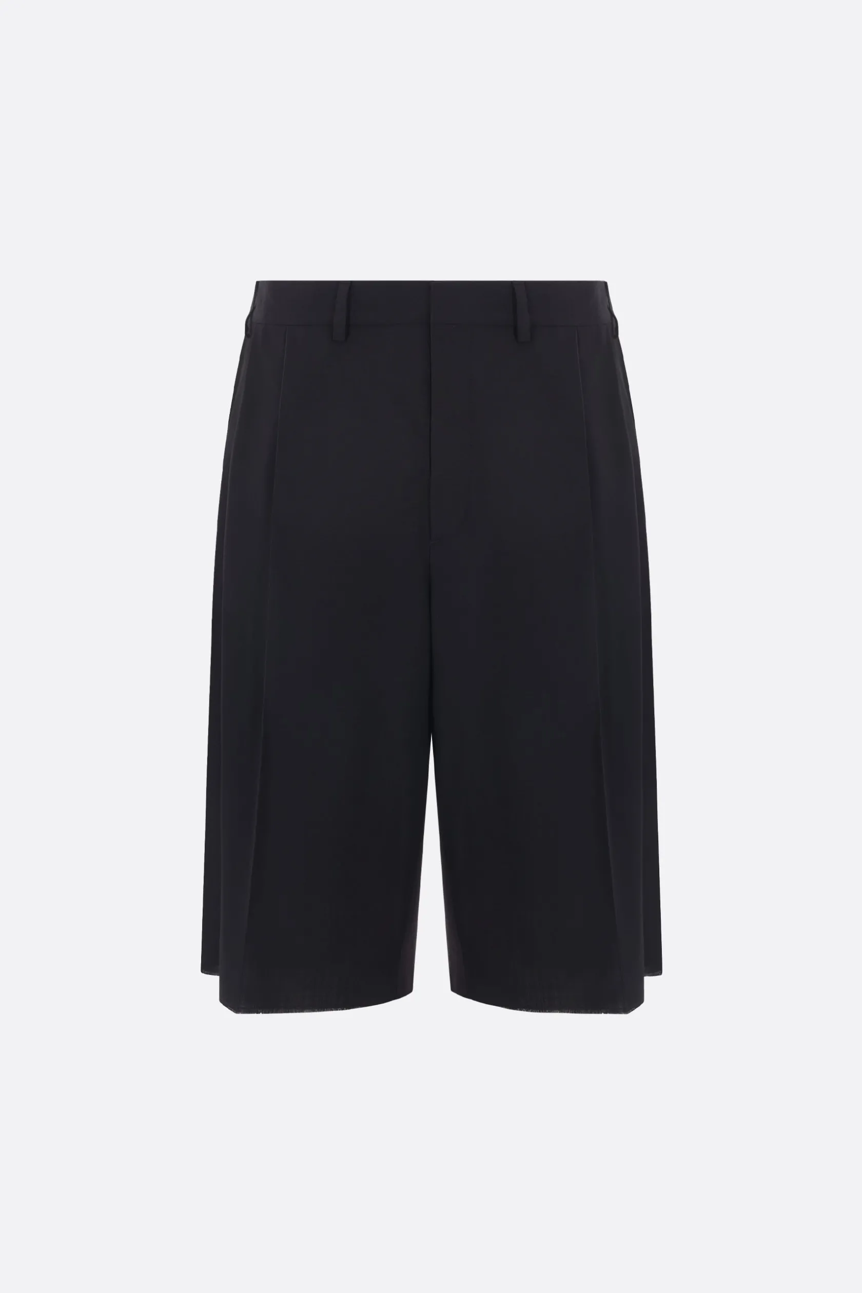 Pantaloni>MM6 pantalone corto in tela e jersey Nero