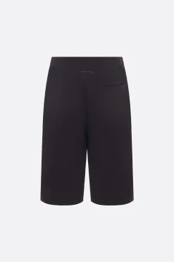Pantaloni>MM6 pantalone corto in tela e jersey Nero