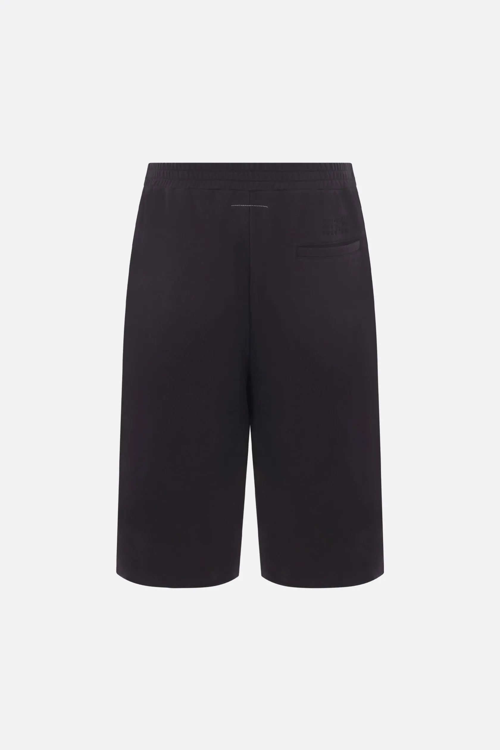 Pantaloni>MM6 pantalone corto in tela e jersey Nero