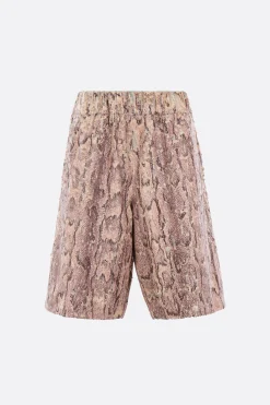 Pantaloni>DRIES VAN NOTEN pantalone corto Pomy in cotone con paillettes Viola