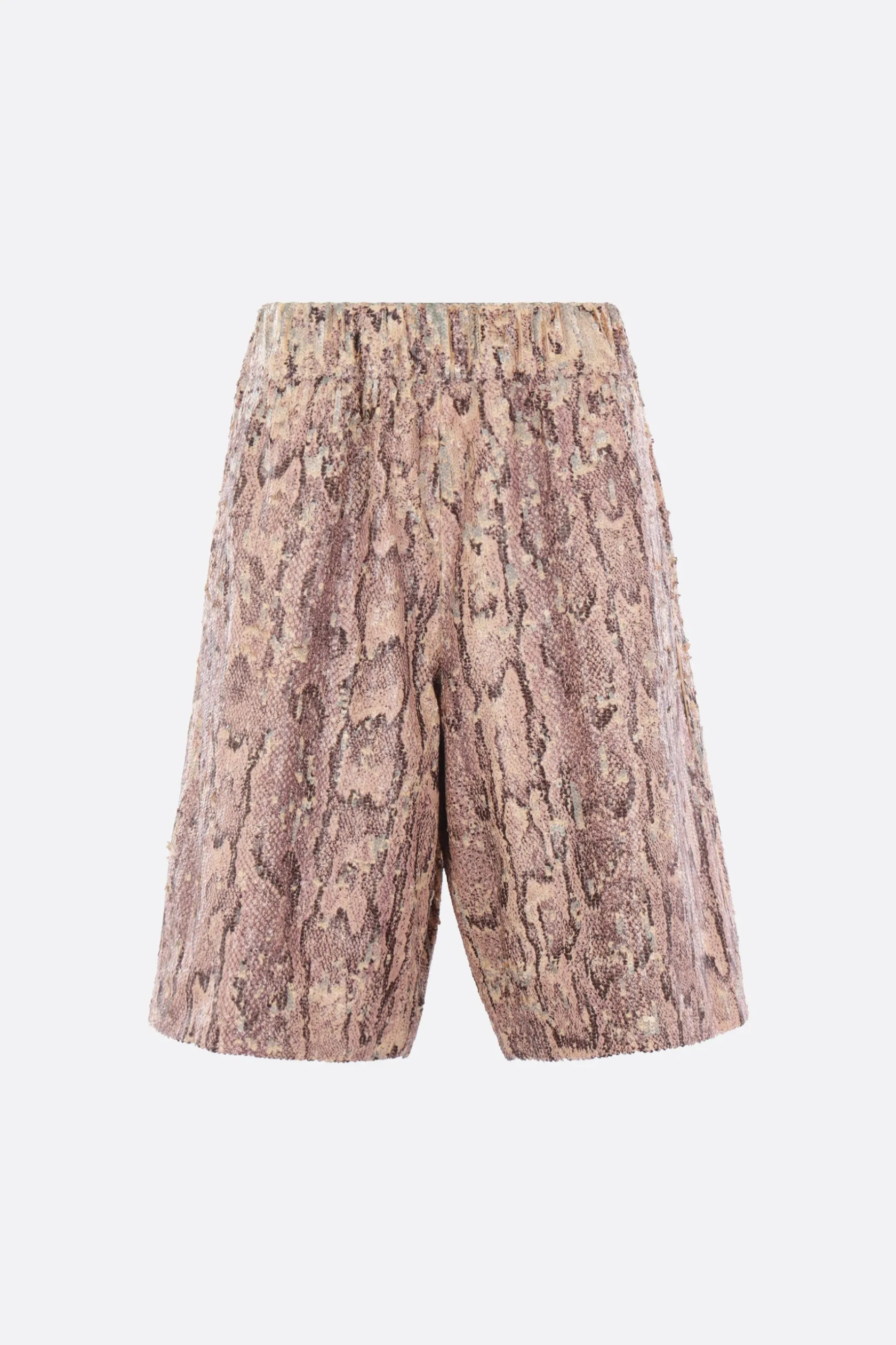 Pantaloni>DRIES VAN NOTEN pantalone corto Pomy in cotone con paillettes Viola