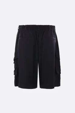 Pantaloni>Y-3 pantalone corto Rayon in twill Nero