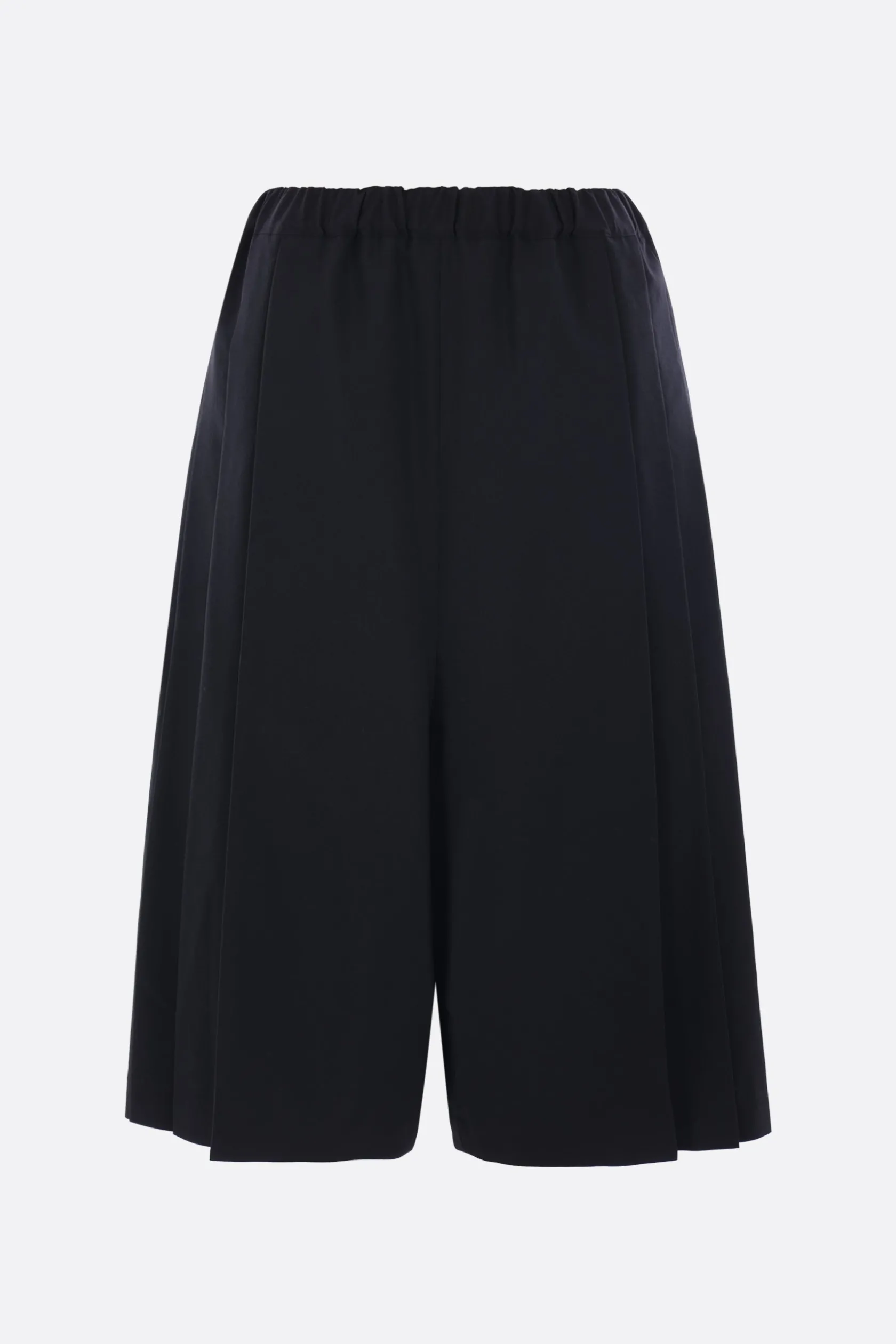 Pantaloni>COMME DES GARÇONS COMME des GARÇONS pantalone crop in lana leggera plissé Nero