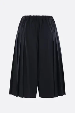 Pantaloni>COMME DES GARÇONS COMME des GARÇONS pantalone crop in lana leggera plissé Nero