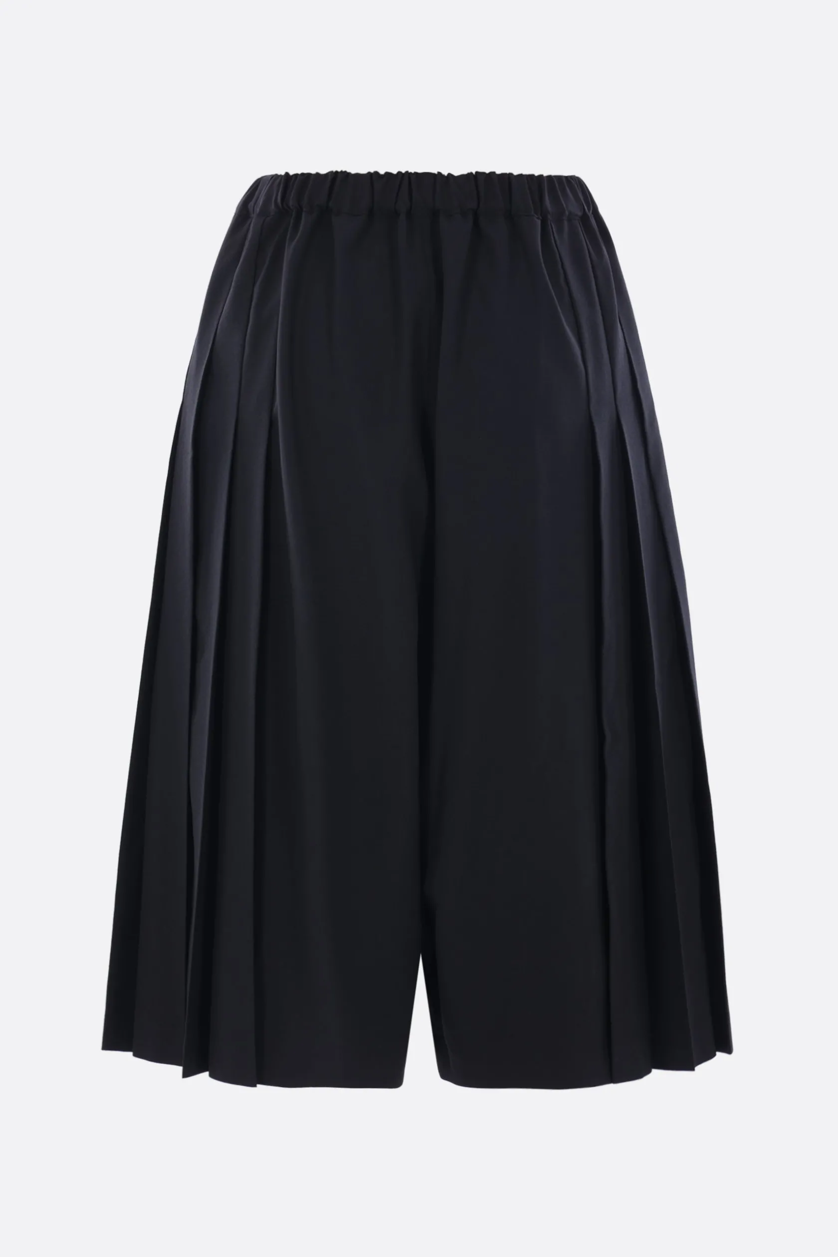 Pantaloni>COMME DES GARÇONS COMME des GARÇONS pantalone crop in lana leggera plissé Nero