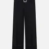 Pantaloni>10 CORSO COMO pantalone cropped a gamba larga in jersey Nero