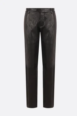 Pantaloni>ANN DEMEULEMEESTER pantalone cropped Espen in nappa Nero