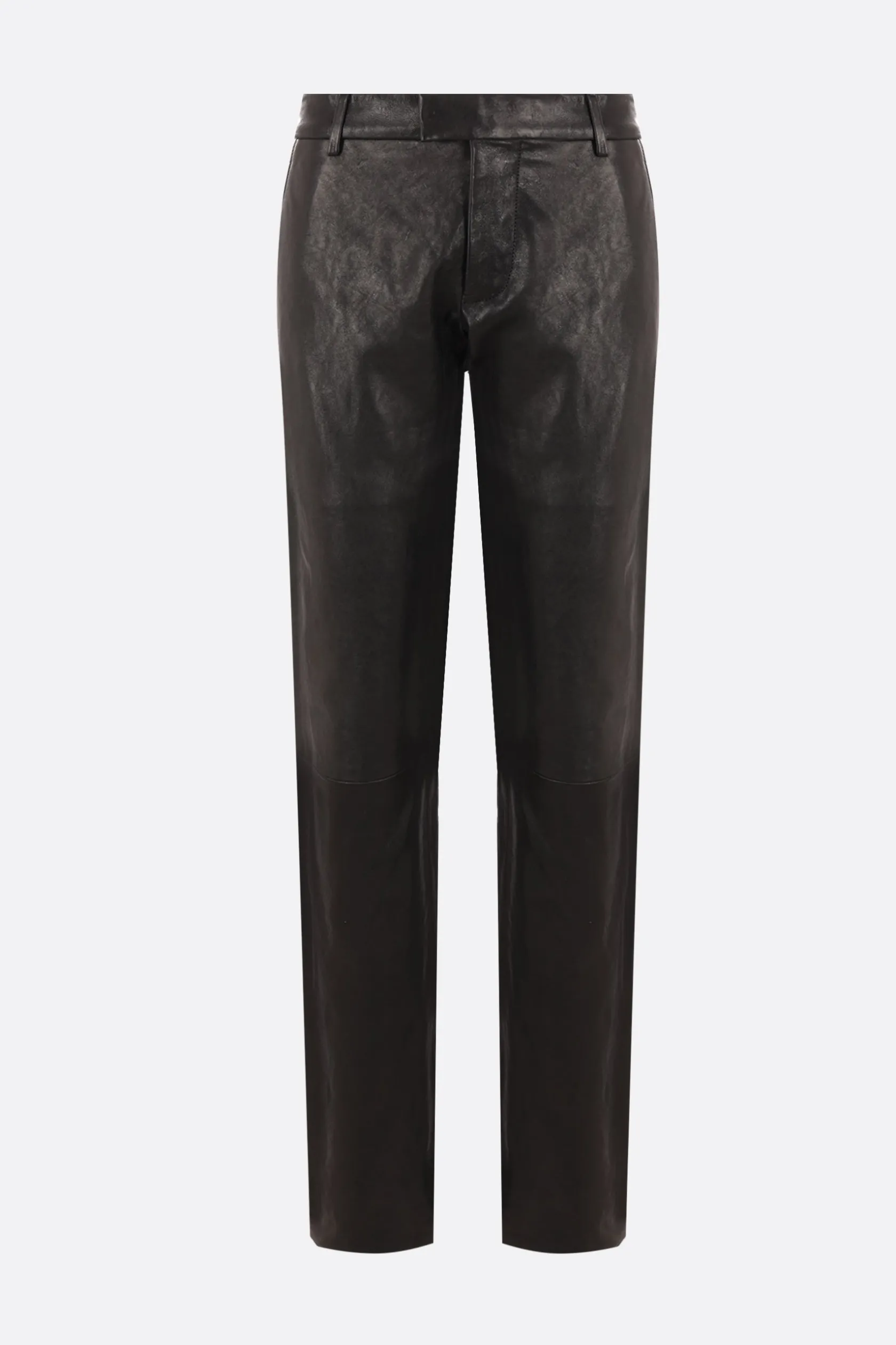 Pantaloni>ANN DEMEULEMEESTER pantalone cropped Espen in nappa Nero