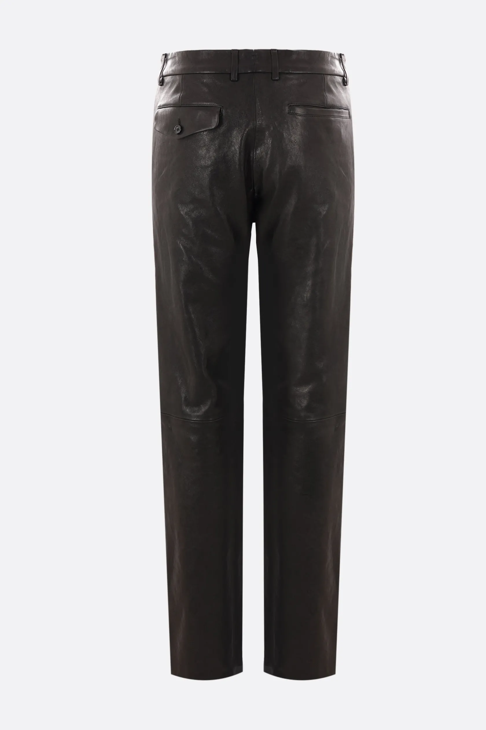 Pantaloni>ANN DEMEULEMEESTER pantalone cropped Espen in nappa Nero