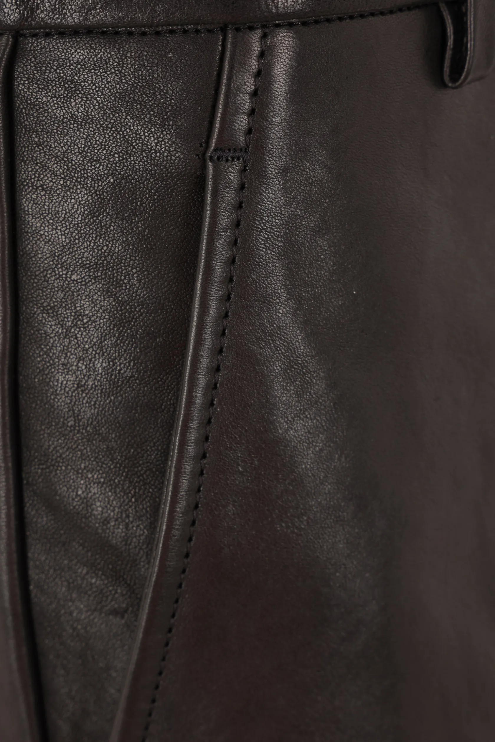 Pantaloni>ANN DEMEULEMEESTER pantalone cropped Espen in nappa Nero