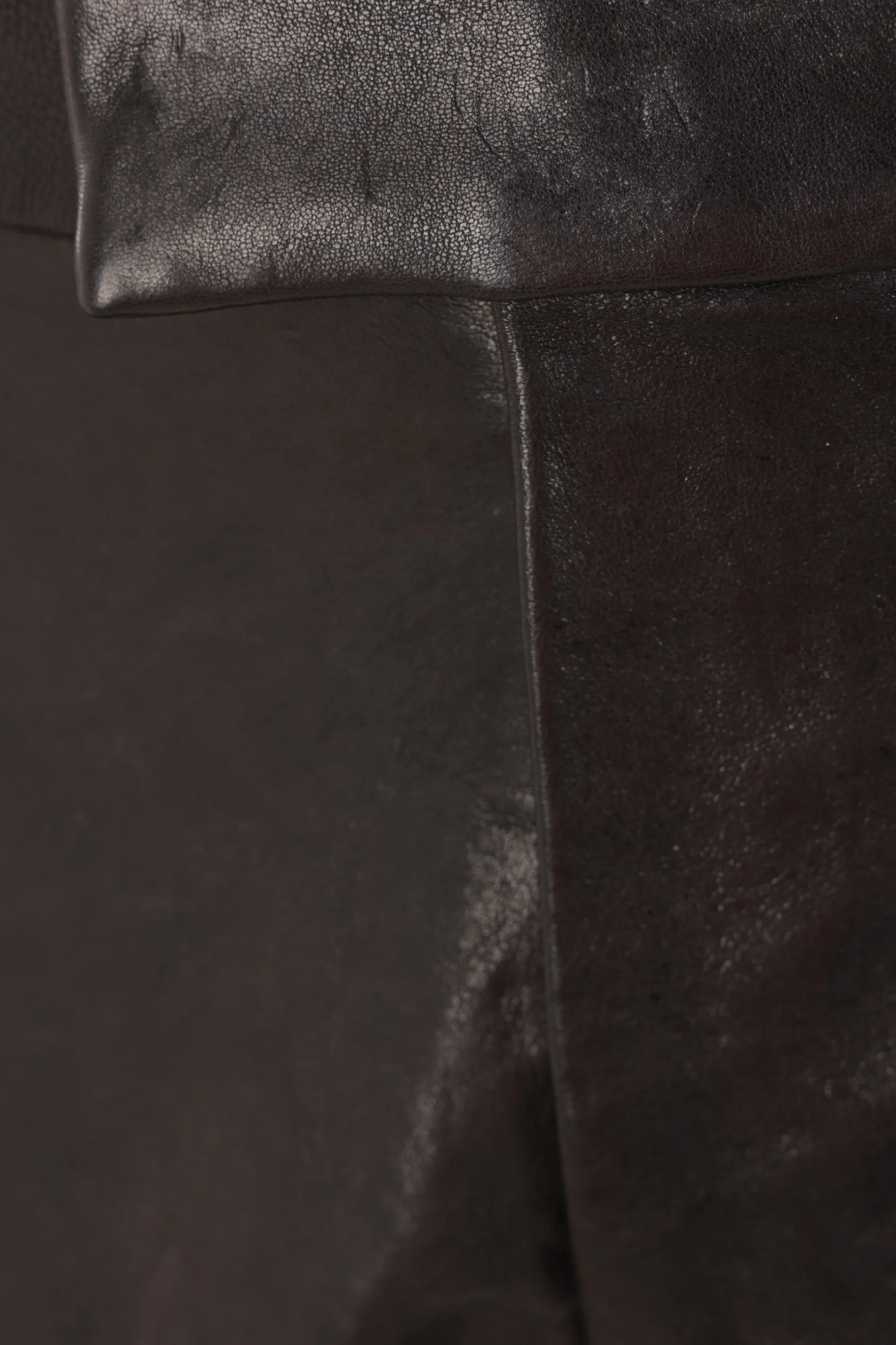 Pantaloni>ANN DEMEULEMEESTER pantalone cropped Espen in nappa Nero