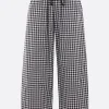 Pantaloni>TAO COMME DES GARÇONS pantalone cropped in cotone check Nero