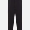 Pantaloni>JIL SANDER pantalone cropped in cotone compatto Nero